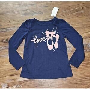 Designer Girls size 5 clothes ballet ballerina love dance dancing shirt